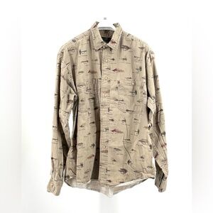 Orvis Men’s Fly Fishing Tackle Button Up Shirt Size L
